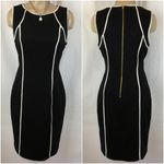 Boston Proper Black & White Contrasting Stitch Sleeveless Dress 8 Photo 1