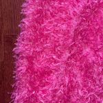 Fashion blogger Pink Bodycon Spaghetti Strap Fringe Texture Mini Dress Size M Photo 3