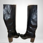 LC Lauren Conrad Lauren Conrad faux leather black knee high zip side boots Photo 6
