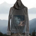 Roxy Gray distressed look hoodie Soft sweatshirt Women’s Juniors Size S Small Photo 0