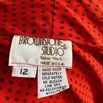 Vintage Brownstone Studio Long Sleeve Red and Black polka dot Polyester Blouse. Size M Photo 3