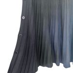 Pinko Black Pleated Knit Side Button Maxi Skirt Size Medium Photo 6