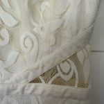 Alexis Women’s Medium Cream Lace Cutout MIDI Dress Photo 3