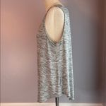 A New Day Black and White Heather Scoop Neck Hi Low Slinky Tank Top Size Large Photo 1