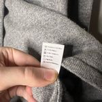 100% Cashmere Faux Wrap Sweater Gray Photo 6