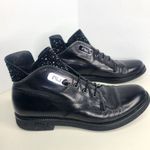 Nursace Womens Black Leather Slip On Rhinestone Ankle Boots Booties‎ Sz EU 37 Photo 1