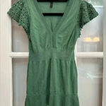 BCBGMAXAZRIA Vintage  Y2K Light Amazon Green Silk Babydoll Knit Blouse Size XS Photo 0
