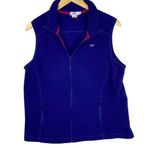 Vineyard Vines Purple Full Zip Collard Fleece Vest Women's Size Large Photo 0
