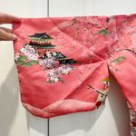 Japanese Kimono Robe Women’s Size 4.5 Pink Smoking Jacket Cherry Blossoms Photo 1