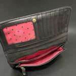 Juicy Couture  Black Shimmer Leather Quilted Bifold Wallet Photo 3