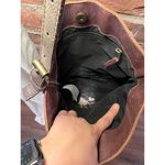 Timberland  Small Classic Leather Bucket Bag Brown Burgundy Photo 7