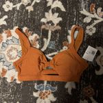 Forever 21 NWT TERRY CLOTH CUTOUT BIKINI TOP - Orange Photo 2