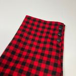 Talbots | Skinny Ankle Pants Plaid Red Black Polyester Blend Womens Large Petite Photo 4