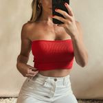 LOYO Boutique fruit Punch Red Cropped Tube Top  Photo 0