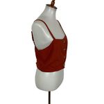 Purple Snow  Brown Crop Top XL‎ Button Front Y2K Retro Cottagecore Fall Photo 2