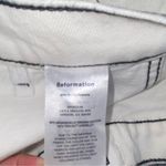 Reformation Anna Denim Miniskirt in Vintage White Size 30 Photo 3