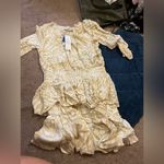 Patrons of Peace NWT  Boho Botanical Print Mini Dress L Photo 2