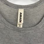 Anthropologie Amadi Midi Dress Bodycon Gray Jersey Knit Striped Women's XS Photo 3