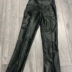BB Dakota NWT Faux Wide Waistband Leather Pants with Slits in Front Size L Photo 3