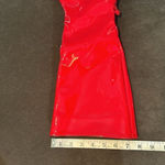 Women’s Shiny Red Knee High Zip Up Block Heel Boots Size 12 NEW Photo 7