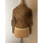 Jaime Lee Floral Lace Ruched Sleeve Blazer Jacket S Cottagecore Fairycore Fall Gold Photo 1