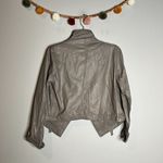 Saks 5th Avenue 5/48 Saks 5th Ave grey open leather jacket Photo 4