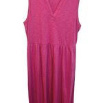 Market & Spruce Fuschia Pink Sun Dress Size Large Sleeveless V-Neck Cotton Modal Photo 1