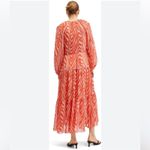 Mango NWT  Lidia Printed Maxi Dress 6 Orange Photo 6