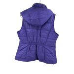 New York & Company Purple hooded puffer Vest L winter casual outdoor fall ruffle Size L Photo 1