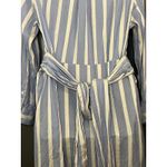 GANT Rugger Shirt Dress Womens Large Blue White Striped Belted Button Front Photo 7