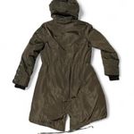 Bebe Olive  Faux Fur Hooded Fishtail Parka Size S/P Photo 4