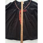 H&M Blouse Size 14 Black Boho Peasant Renfair Lightweight Tassels Embroidery Photo 8