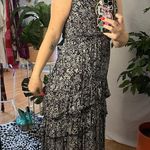 Anthropologie  Floral V-Neck Marcella Tiered Midi Dress Black Size XSP Photo 1