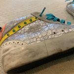 Golden Goose  Gray and White Sneakers with Blue Laces Photo 7