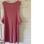 Old Navy sz L Tall Womens Pink Fitted Stretchy Rib-Knit Crew Neck Tank Top Comfy Photo 3