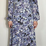 Fate Bohemian Purple Floral Maxi Dress Size XS Photo 0