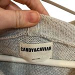 Candy & caviar gray long sleeve hooded kangaroo pouch sweater large wool blend Gray Photo 2