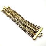 Stella & Dot  Phillipa Statement Bracelet Wide width Layering Gold tone Photo 6