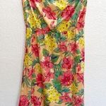 Mossimo Peach Summer Floral Strapless Mini Dress Size M Photo 0