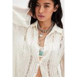 Free People  FP One Mila Shirt in Optic White Ethereal Dainty Romantic Large Photo 4