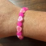 Handmade NWT Valentine’s candy Heart Beaded Bracelet Photo 1