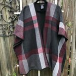 Ike Behar Black, Gray, & Red Variation Plaid Wrap Shawl Size undefined Photo 0