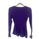 Allegra K  Long Sleeve Ribbed Knit Ruffle Hem Peplum Sweater SZ S Photo 4