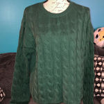 NWT ANRABESS Green Cable Knit Sweater, Large Photo 0