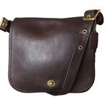 Coach Vintage Stewardess Mahogany Glove Tanned Turn Lock Bag NYC USA COA 9525 Photo 5