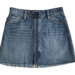 Free People EUC  Zip Front Denim Skirt Size Small Photo 0