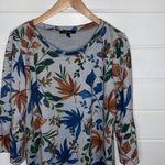Relativity Gray fall floral bell sleeved top Photo 2