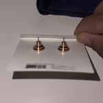 Tory Burch  Hexa Rose Gold Logo Earring New w/Tags Classic Luxury Date Night Photo 3