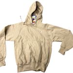 Champion ‎ Unisex Beige Pullover Hoodie xs Embroidered Logo Kangaroo Pocket Photo 4