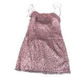 Edikted  Ballerina Lace Up Sequin Mini‎ Dress Medium Glitter Pink Homecoming NWT Photo 1